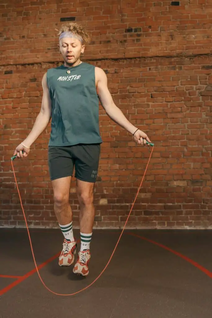 Man doing jumping rope