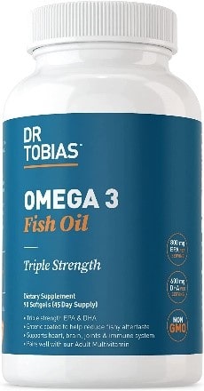 Dr. Tobias Omega 3 Fish Oil – Triple Strength Dietary Nutritional Supplement