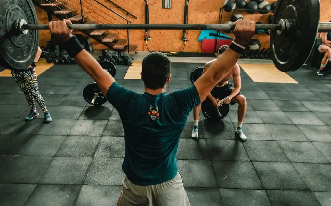 Man lifting a barbell