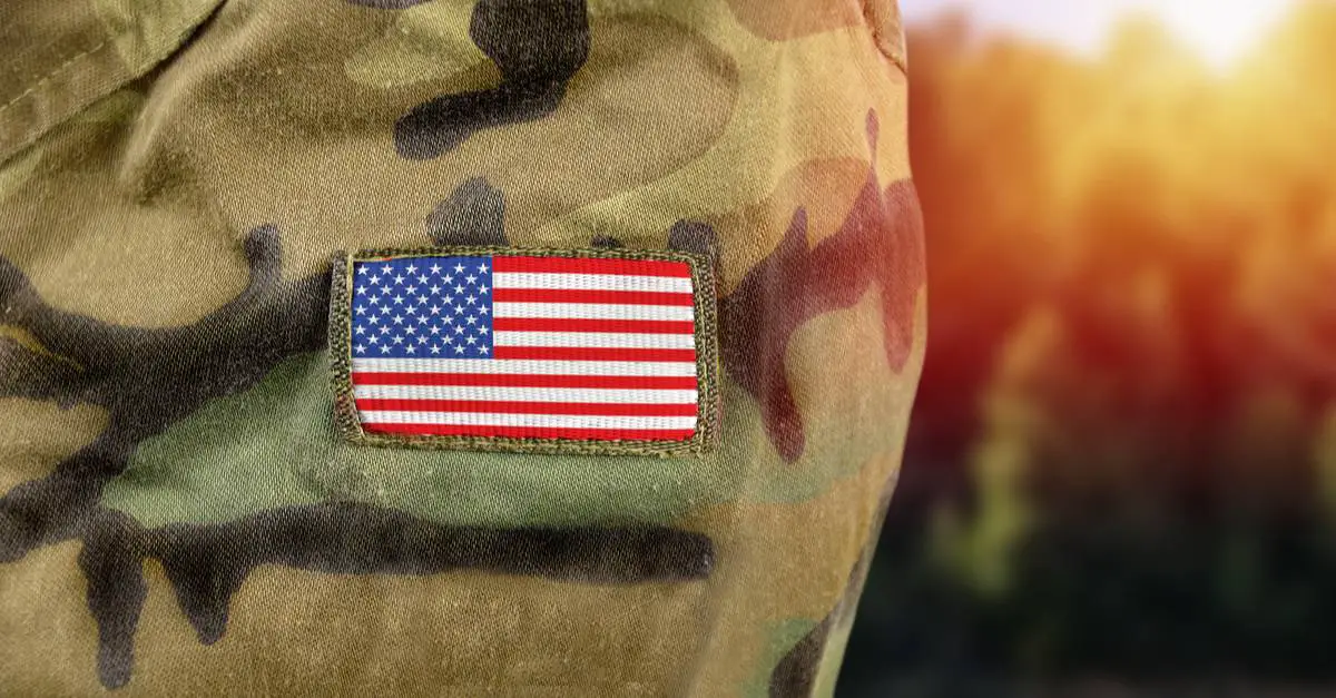 us patch flag on soldiers arm