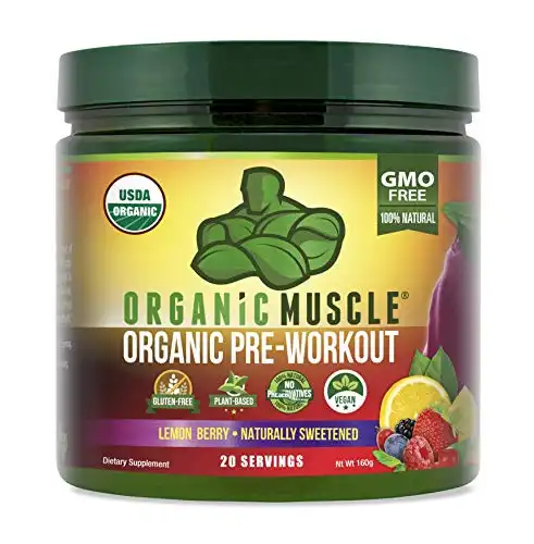 Organic Muscle Pre-Workout Powder - Certified USDA Organic