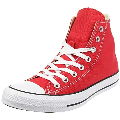 Chuck Taylor All Star Canvas High Top, Red, 10